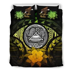 American Samoa Reggae Hibiscus Bedding Set A02 Dhc28111437Dd