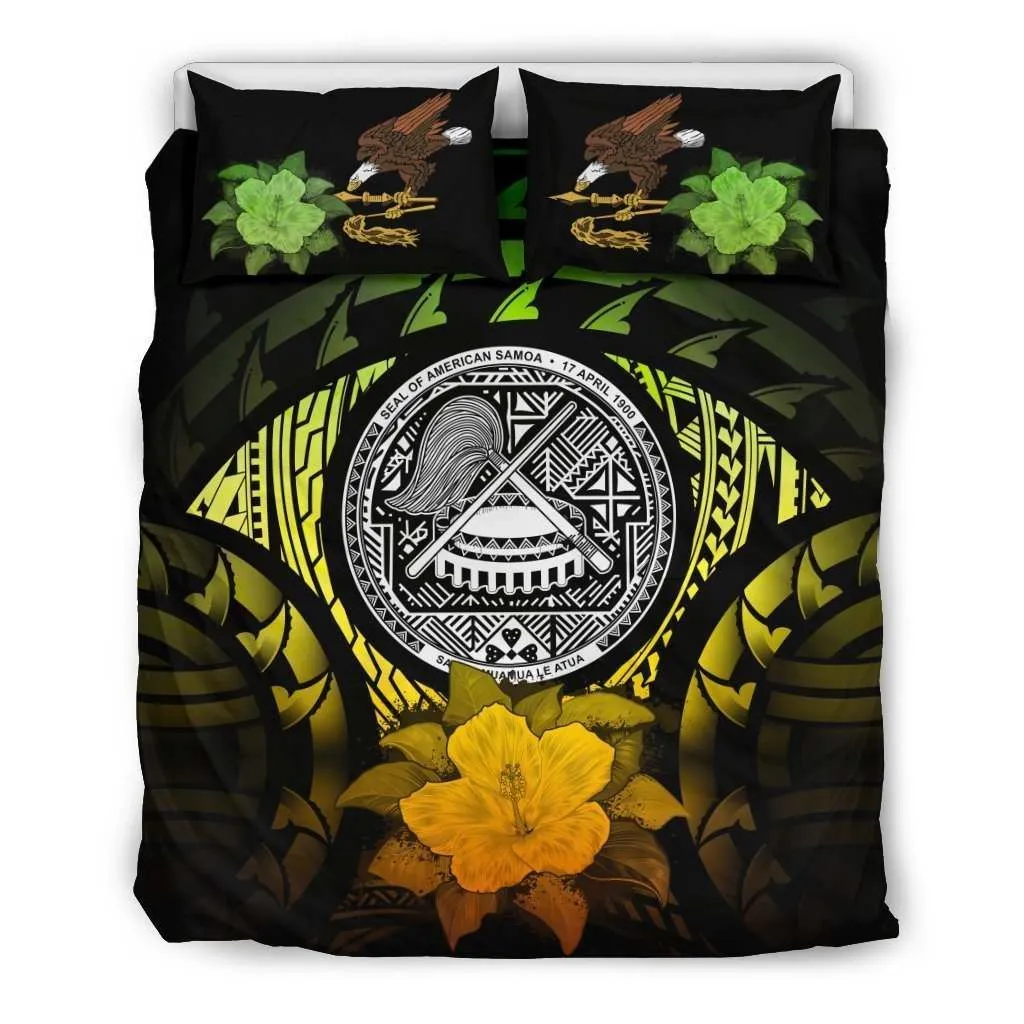 American Samoa Reggae Hibiscus Bedding Set A02 Dhc28111437Dd