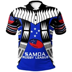 Samoa Custom Personalised Polo Shirt - Samoa Rugby Sport Style Blue Color - BN20