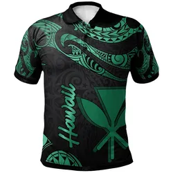 Hawaii Kanaka Maoli Polynesian Polo Shirt - Poly Tattoo Green Version