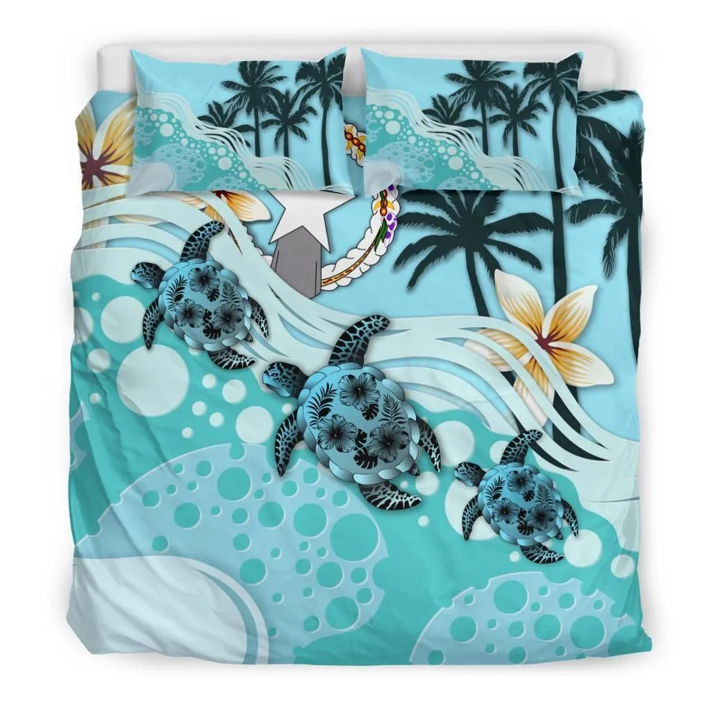 Northern Mariana Islands Blue Turtle Hibiscus Cl02120226Mdb Bedding Sets
