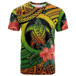 Polynesian Turtle T Shirt Circle Turtle Hibiscus Reggae LT9