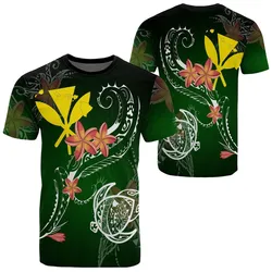Hawaii Turtle Plumeria Polynesian T-shirt - Luck Style - AH