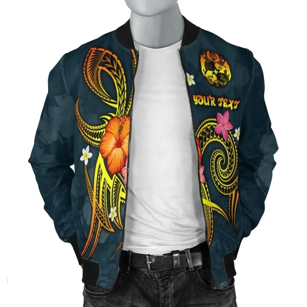 FamilyGater Jacket - Bomber Jacket Tonga Polynesian Personalised - Legend of Tonga (Blue) - BN15