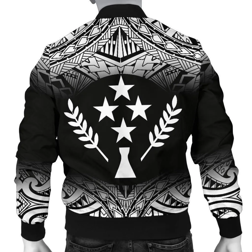 Kosrae Mens Bomber Jacket - Fog Black Style
