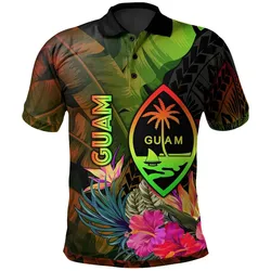 Alohawaii Shirt - Polo Shirt Guam Polynesian Hibiscus and Banana Leaves - BN15