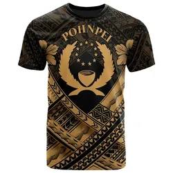 Pohnpei Polynesian  T-Shirts - Pohnpei Gold Seal Camisole Hibiscus Style - BN18