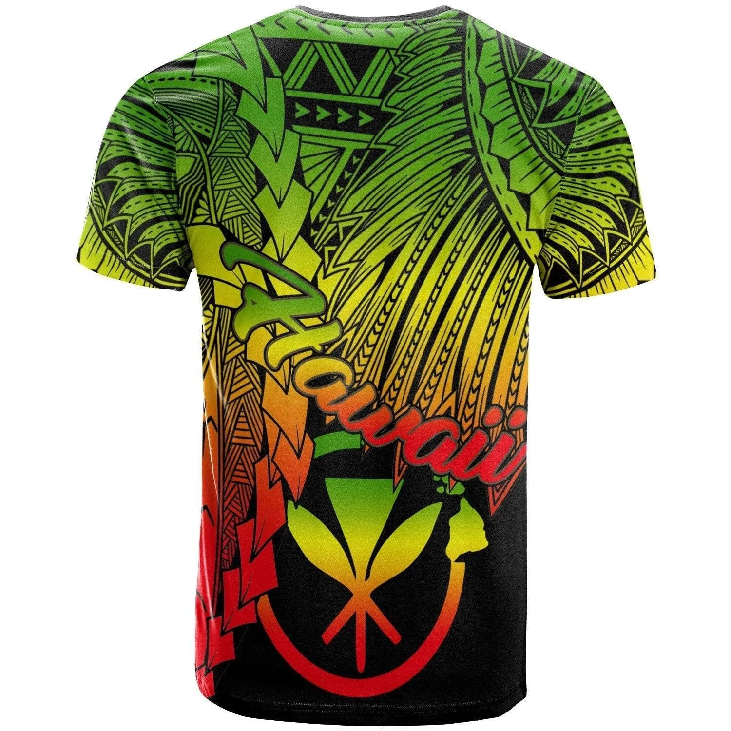 Hawaii Polynesian Custom Personalised T Shirt - Tribal Wave Tattoo Reggae