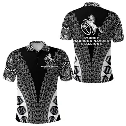 Fiji Rugby Polo Shirt Sydney Nadroga Navosa Stallions Tapa Vibes LT8