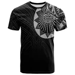 Polynesian Full Sleeve Tattoo T shirt Silver Vibes LT7