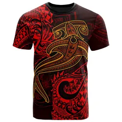 Polynesian Red Shark Polynesian Tattoo Unisex 3D T-Shirt All Over Print HNBGS