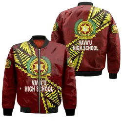 Tonga Vavau High School Tongan Patterns Bomber Jacket - LT12