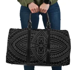 Polynesian Seamless Gray Hawaii Travel Bag