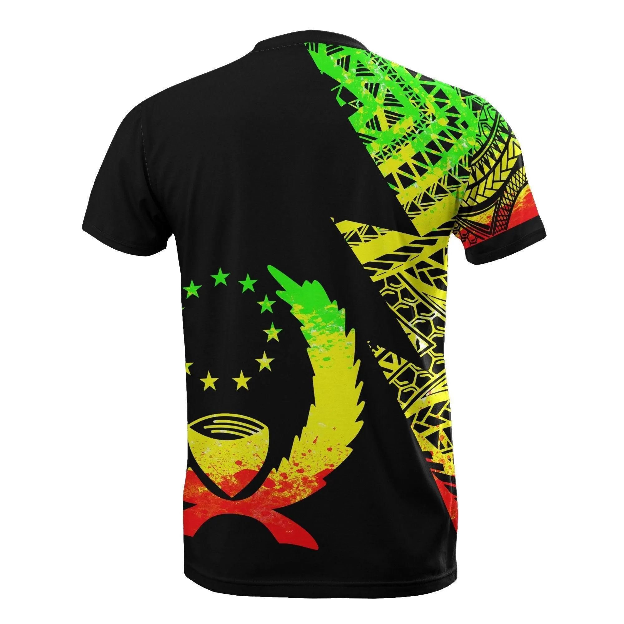 Pohnpei Pattern T shirt - Pohnpei Flag Polynesian Tattoo Reggae Style