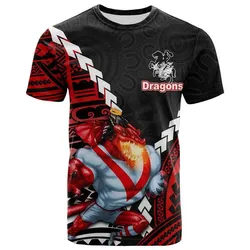 Dragons Rugby T Shirt Mix Polynesian LT6