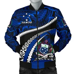 Alohawaii Jacket - Bomber Jacket Samoa Polynesian Shark Tattoo K4