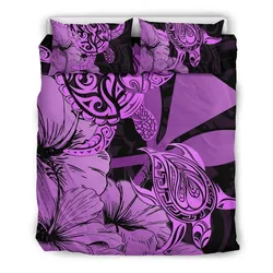 Hawaii Turtle Bedding Set Polynesian Hibiscus Art Ver 2.0 Pink AH J1