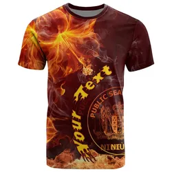Niue Polynesian Custom Personalised T- Shirt - Fire Hibiscus - BN12