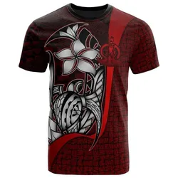 Vanuatu T-Shirt Coat of Arm Red - Turtle with Hook
