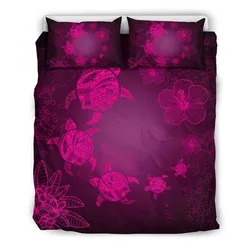 Hawaii Polynesian Hibiscus Turtle Bedding Set Under Beach Pink Ah J7 Dhc1712819Dd