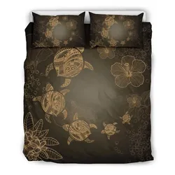 Hawaii Polynesian Hibiscus Turtle Bedding Set Under Beach Goldah J7 Dhc1712824Dd