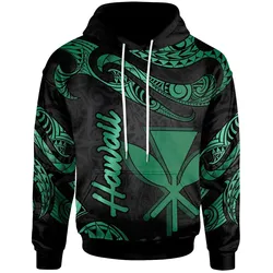 Hawaii Polynesian Hoodie - Poly Tattoo Green Version