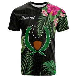 (Custom Personalised) Pohnpei Micronesia Gold T Shirt Tropical Flowers LT13