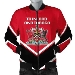 Trinidad and Tobago Coat Of Arms Men Bomber Jacket Lucian Style J5W
