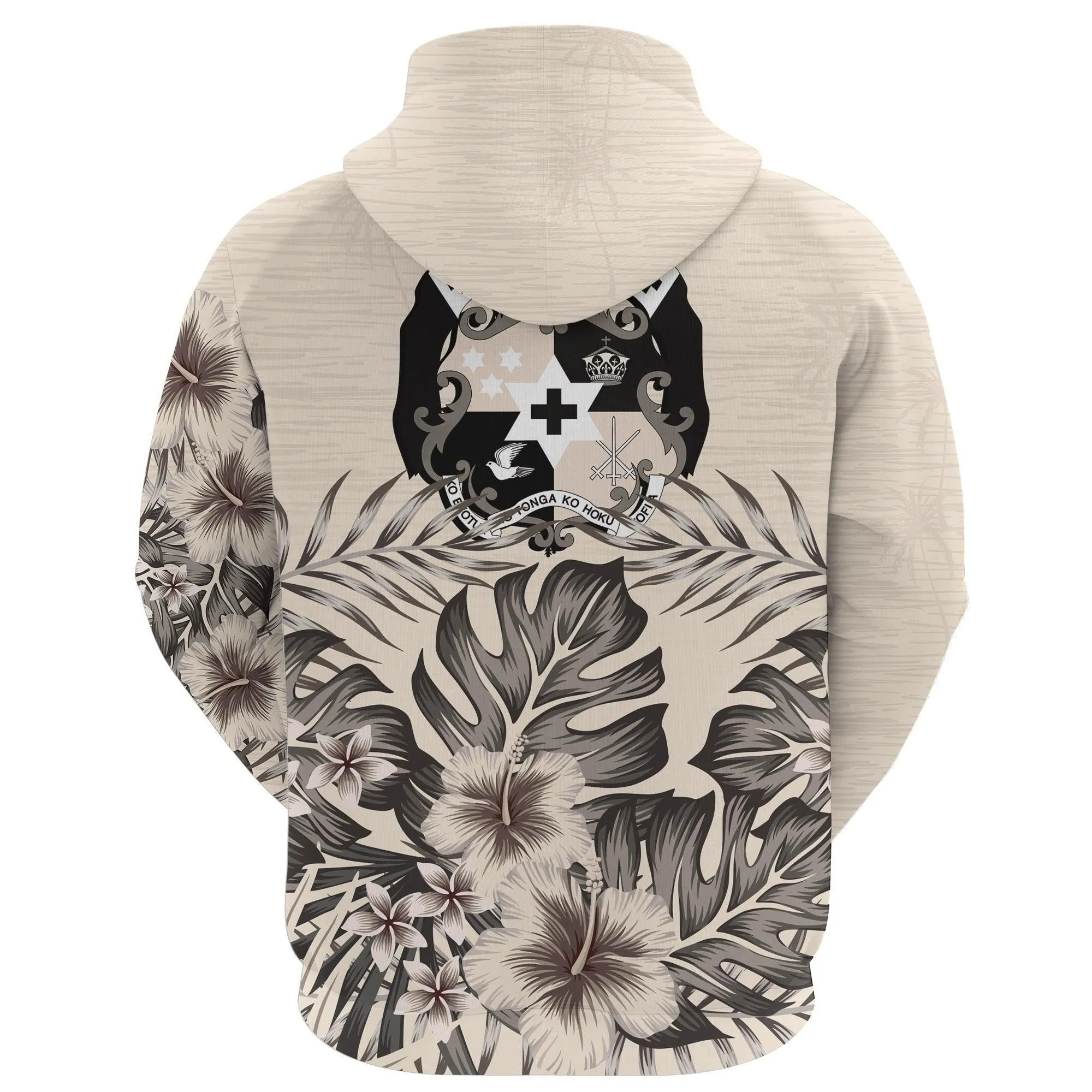 Tonga Hoodie The Beige Hibiscus No