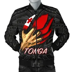 Tonga Mens Bomber Jacket - Tonga In Me (Black)