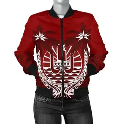 Tahiti Polynesian Coconut Women's Bomber Jacket A02