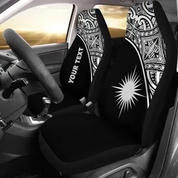 Marshall Islands Car Seat Covers - Marshall Islands Flag Polynesian White Curve