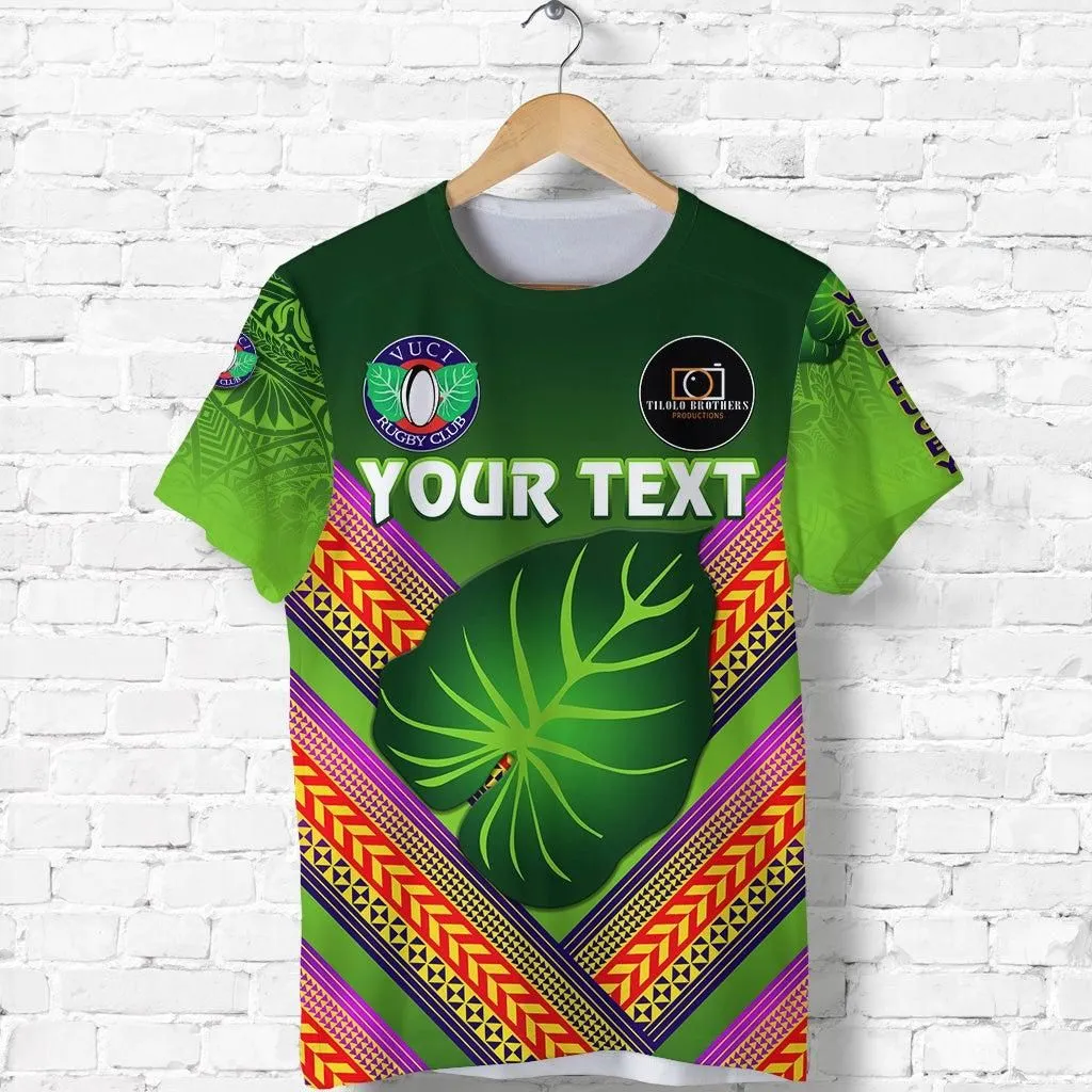 (Custom Personalised) Fiji Vuci Rugby Club T-Shirt Creative Style - Green LT8