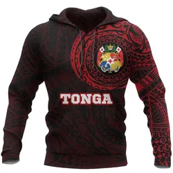 Tonga Hoodie - Tonga Coat Of Arms Polynesian Tattoo Style New