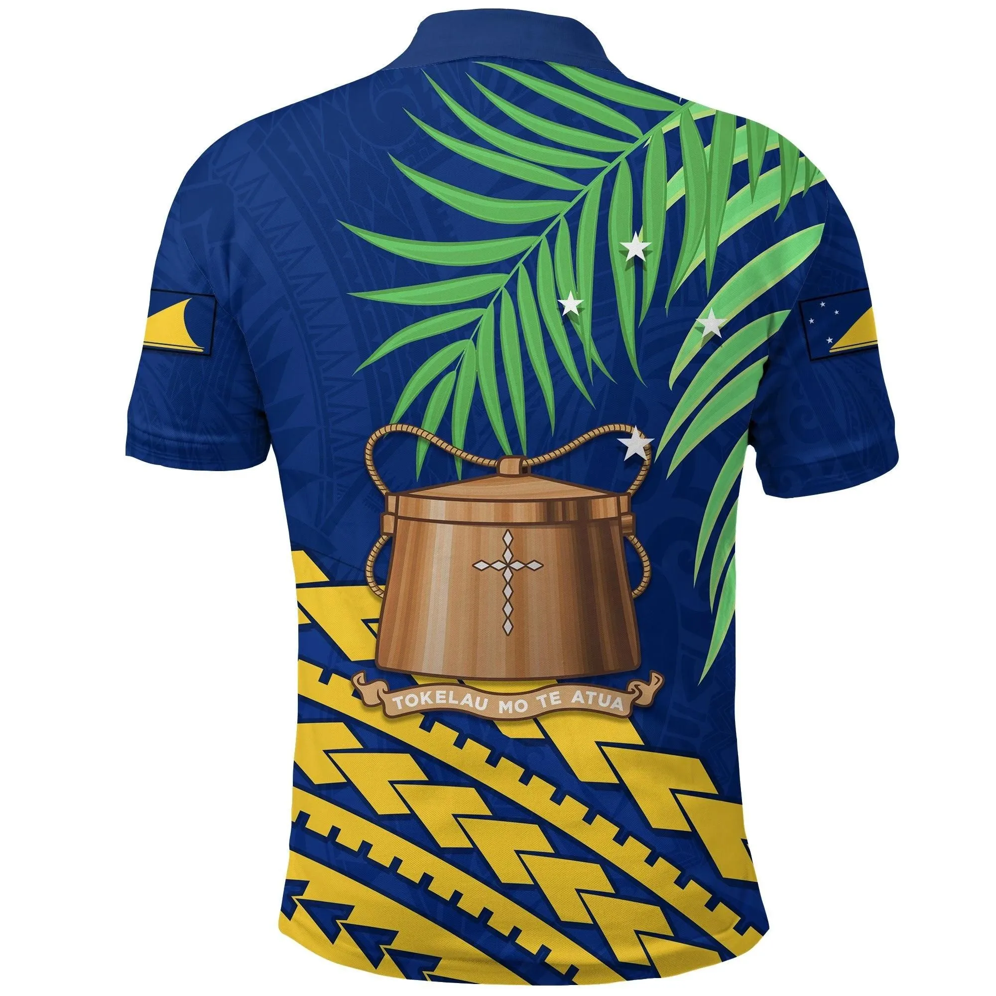 Tokelau Rugby Polo Shirt Coconut Leaves Coconut K13