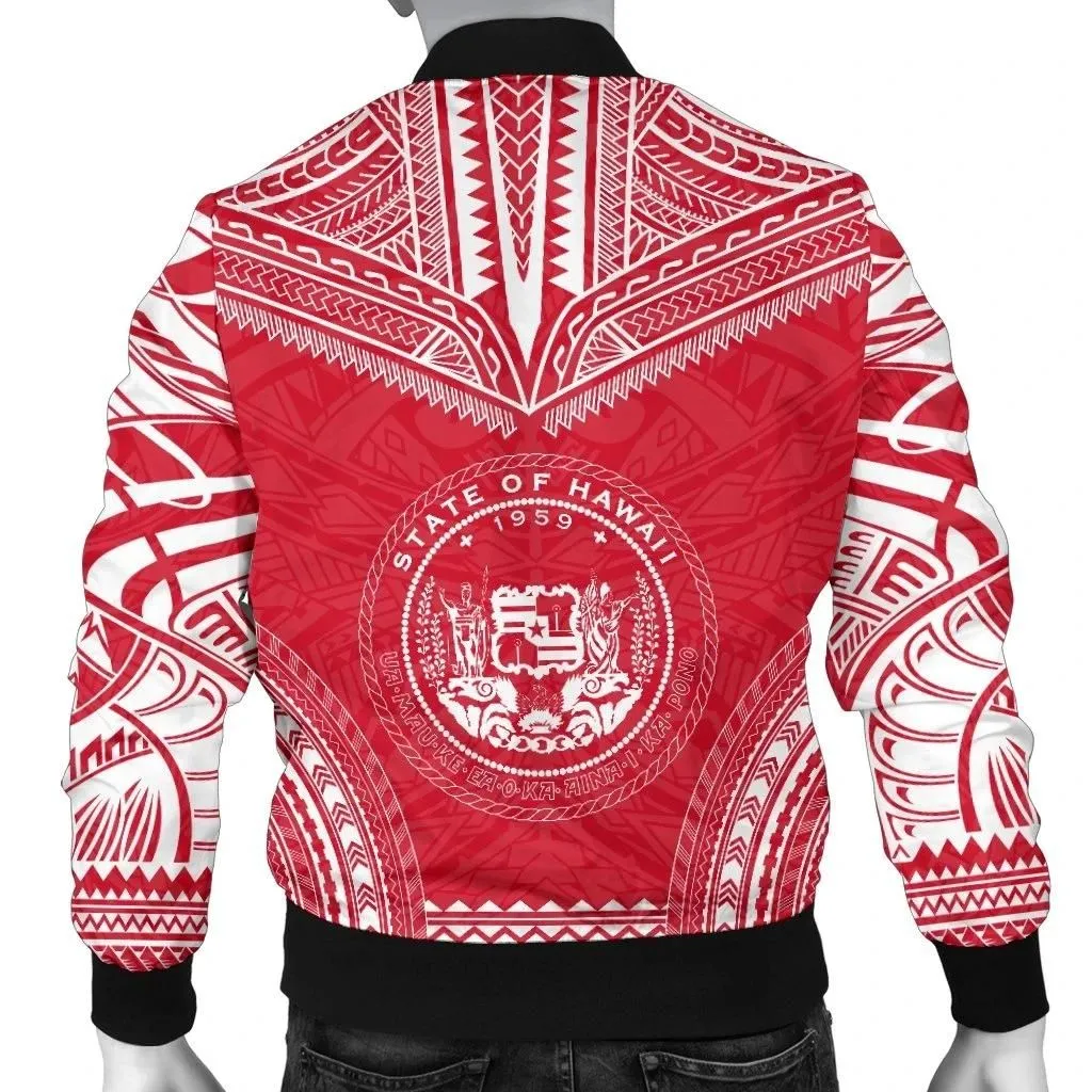 FamilyGaterJacket - Bomber Jacket Hawaii Flag Polynesian Chief - Bn10