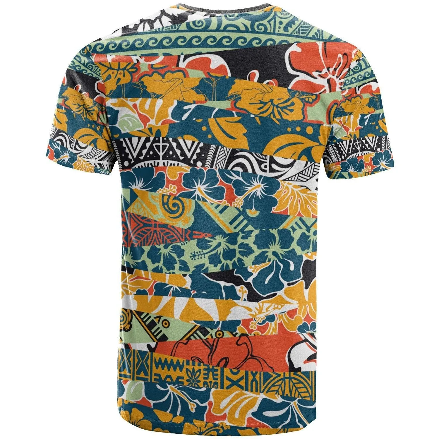 Polynesian Shirt - Colorful Hibiscus Flowers Pattern