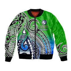 Cook Islands Mitiaro Polynesian Bomber Jacket LT6
