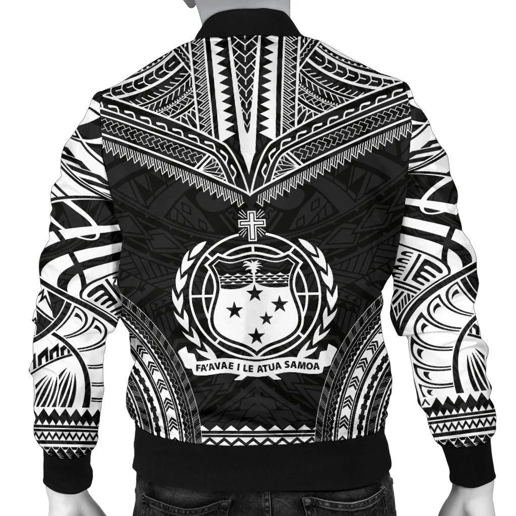 Samoa Polynesian Chief Mens Bomber Jacket - Black Version