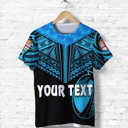 (Custom Personalised) Fiji Rugby T Shirt Coconut Sporty Vibes - Black