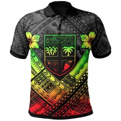 Fiji Polynesian Personalised Polo Shirts - Fiji Reggae Seal Camisole Hibiscus Style