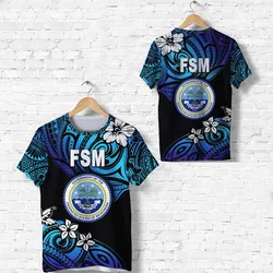 Federated States of Micronesia T Shirt Unique Vibes - Blue LT8