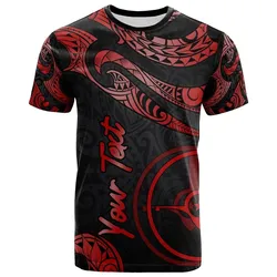 Yap Micronesia Custom Personalised T shirt - Poly Tattoo Red Version
