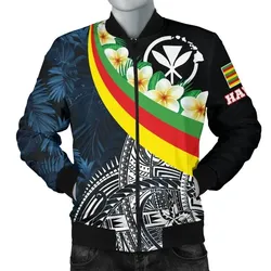 FamilyGater Jacket - Bomber Jacket Polynesian Hawaii - Kanaka Maoli With Plumeria Style - BN18