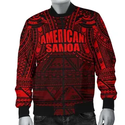 American Samoa Spirit Men's Bomber Jacket (Red) A16