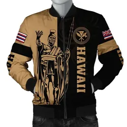 Alohawaii Jacket - Hawaii King Polynesian Bomber Jacket - Lawla Style Gold - AH - J4