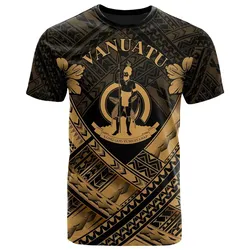 Vanuatu Polynesian T-Shirt - Vanuatu Gold Seal Camisole Hibiscus Style - BN18