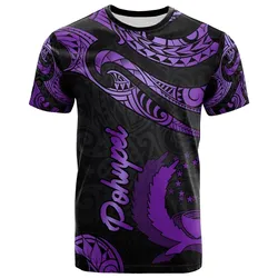 Pohnpei Micronesia T shirt - Poly Tattoo Purple Version