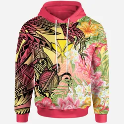 Kanaka Maoli Hoodie - Flowers Tropical With Sea Animals