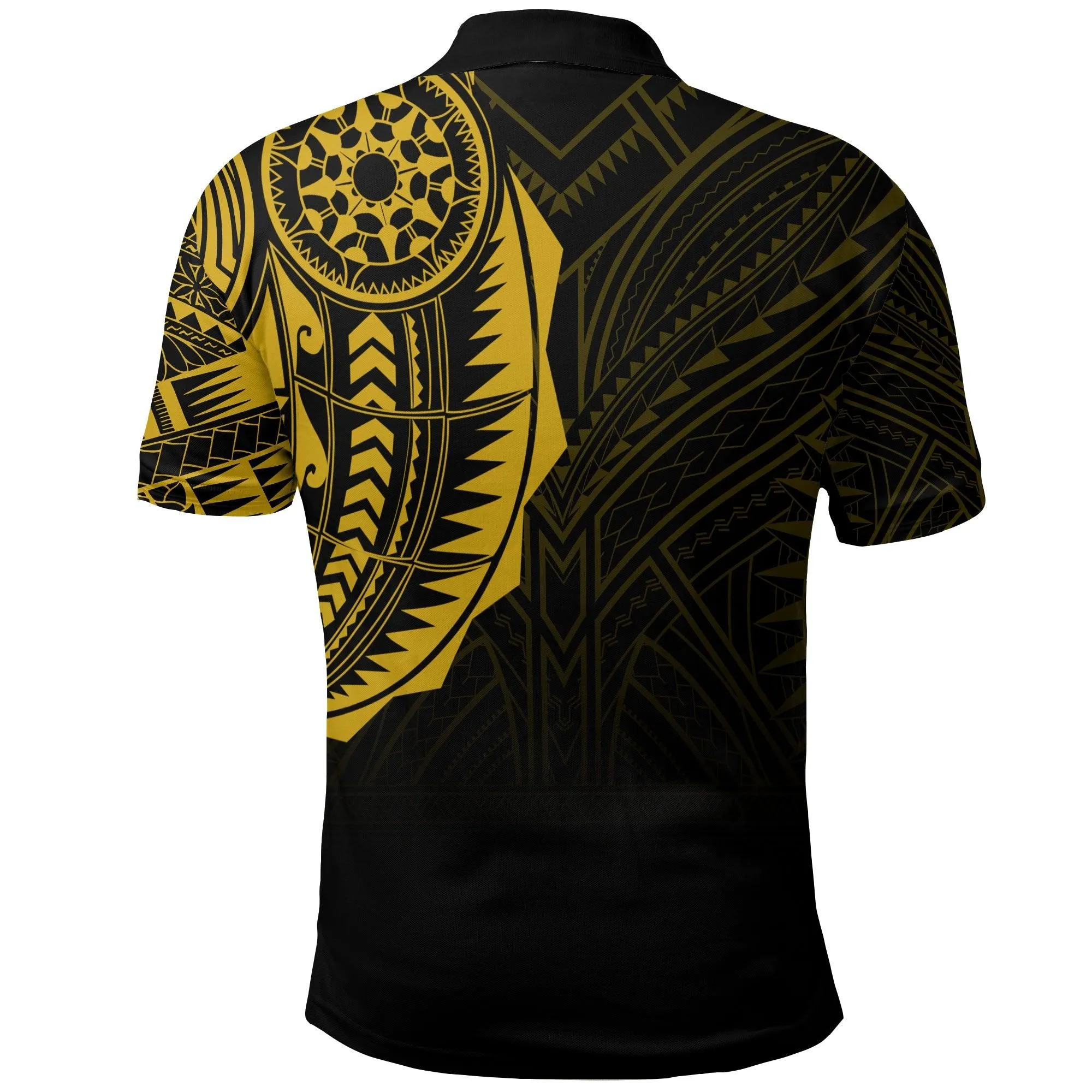 Polynesian Full Sleeve Tattoo Polo Shirt Gold Vibes LT7